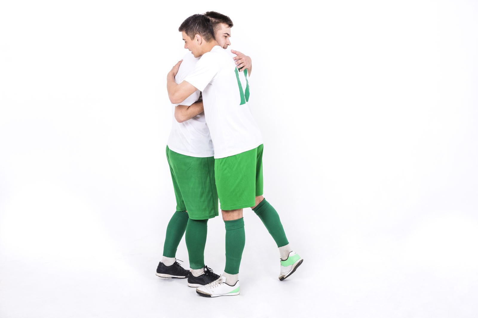 Spelers vieren de overwinning